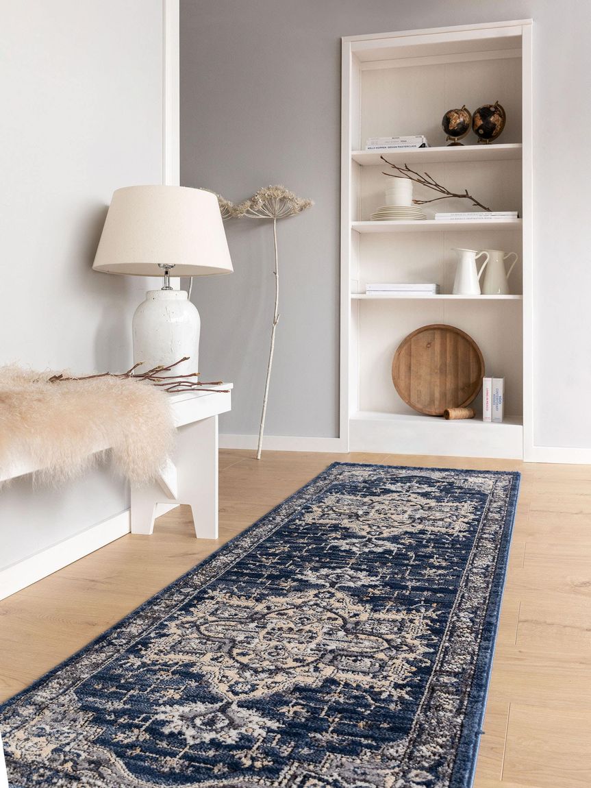 Läufer Sinan 80x240 cm Beige / Blau