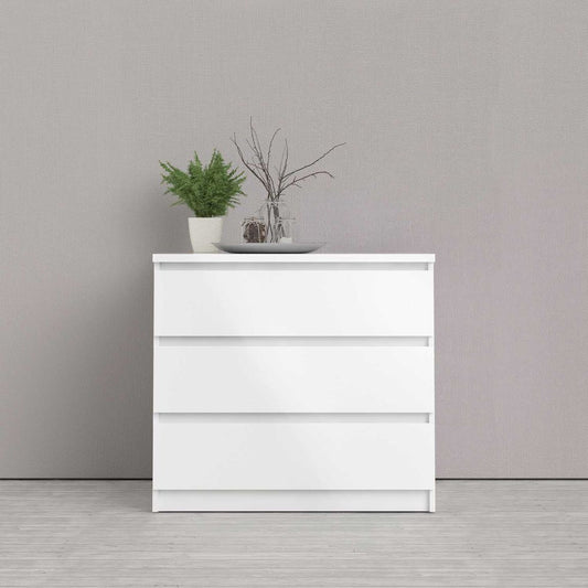 Kommode NAIA Anrichte Sideboard Schlafzimmer Weiß Hochglanz