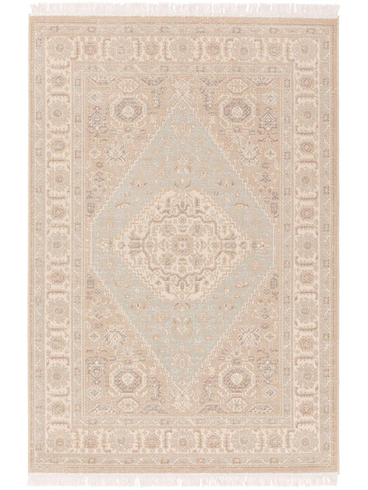 Teppich Folk Beige / Blau