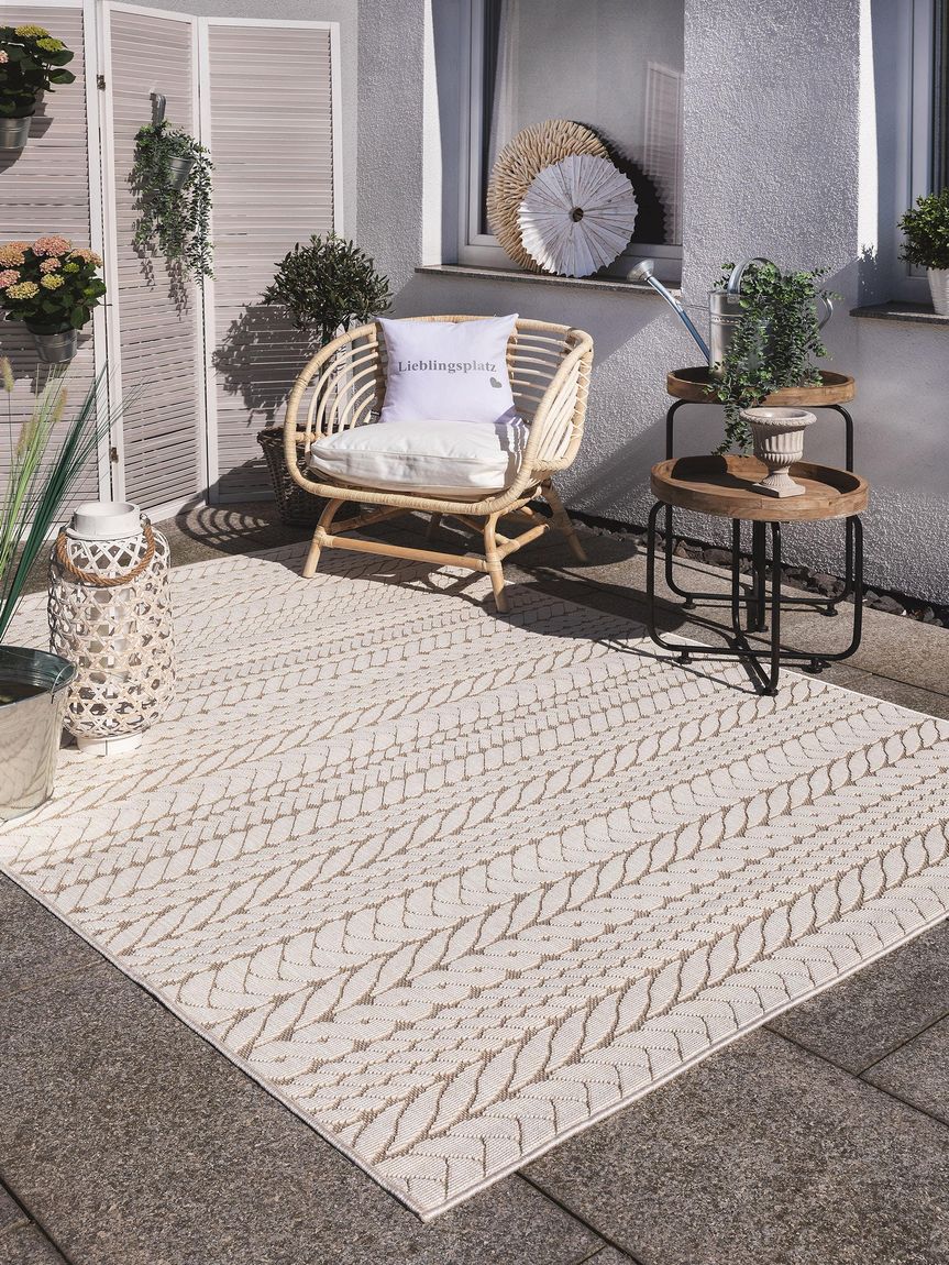 In- & Outdoor Teppich Niel Creame / Beige