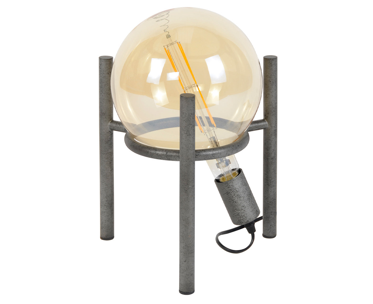 Tischlampe für Ø20cm Lichtquelle, Antik Silber