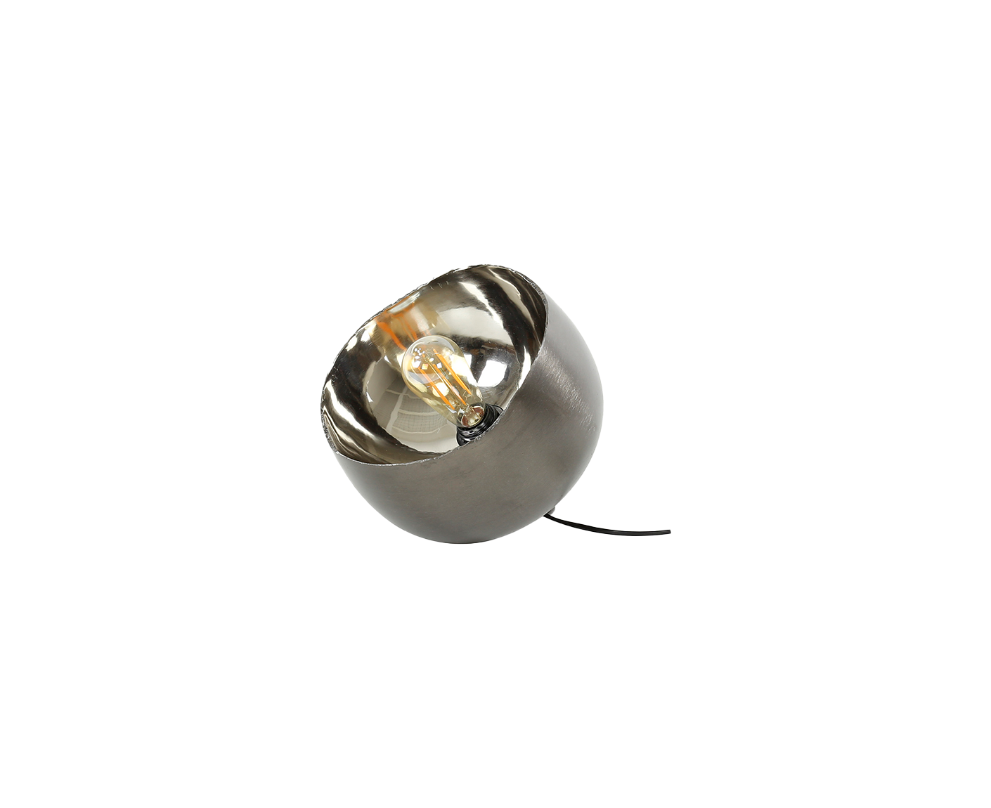 Tischlampe 28 cm Ø Mirror / Schwarz Nickel