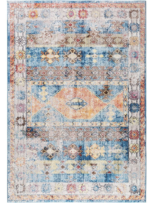 Teppich Tara Bunt / Blau