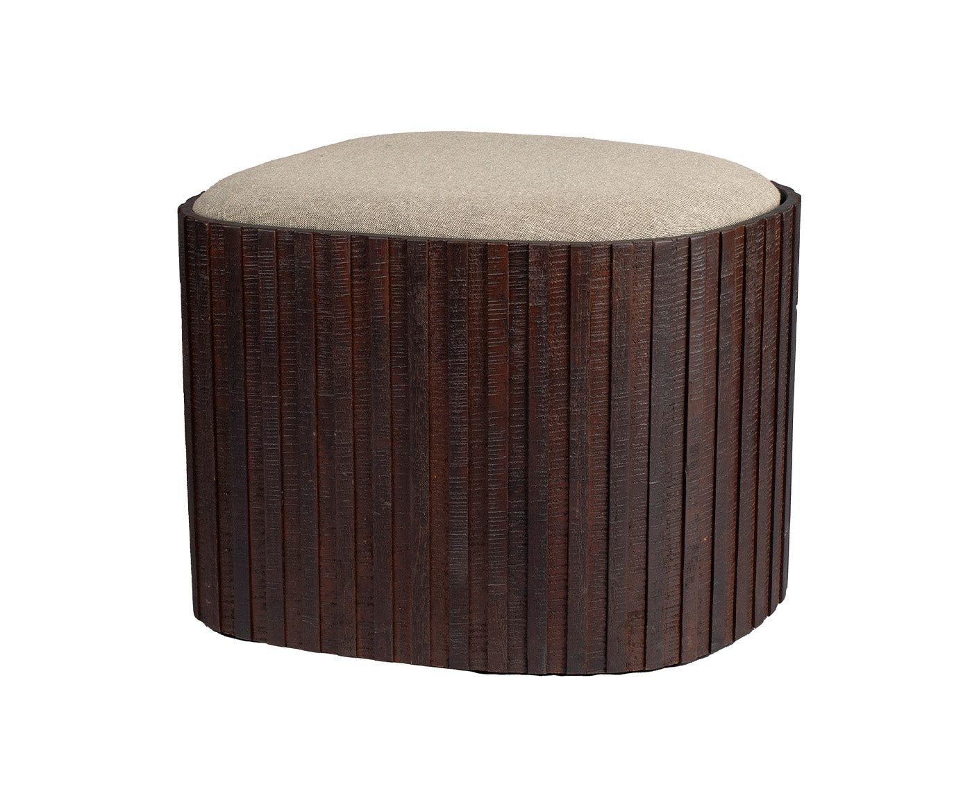 Stauraum Hocker Pouf Bay Low Braun