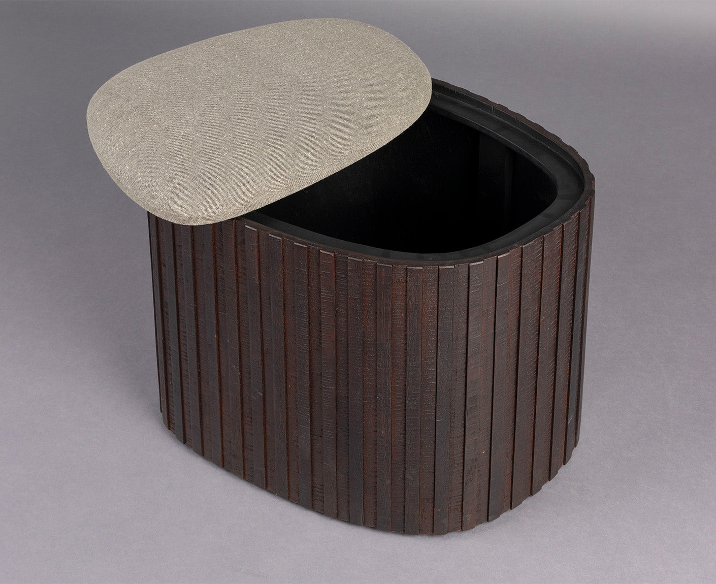 Stauraum Hocker Pouf Bay Low Braun