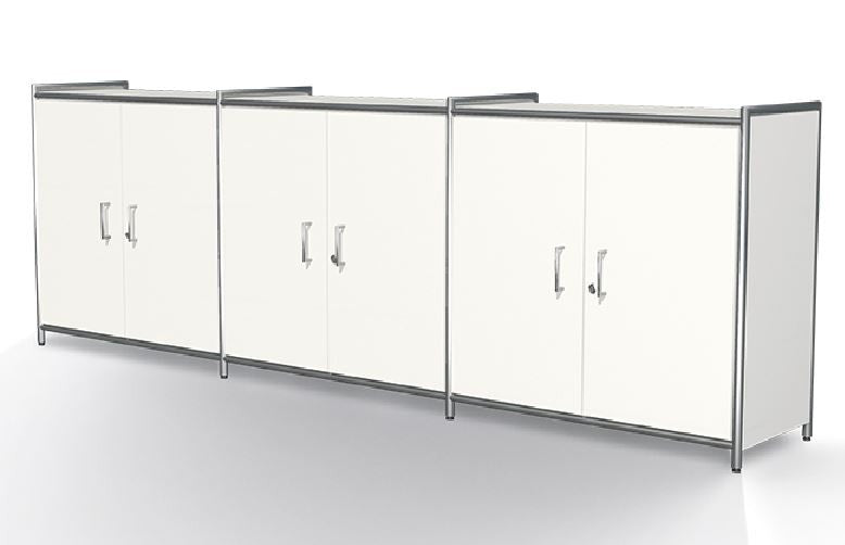 ARTLINE Sideboard Aktenschrank 2OH Büroschrank Weiß