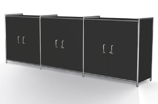 ARTLINE Sideboard Aktenschrank 2OH Büroschrank Anthrazit