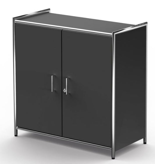 ARTLINE Sideboard Aktenschrank 2OH Büroschrank Anthrazit