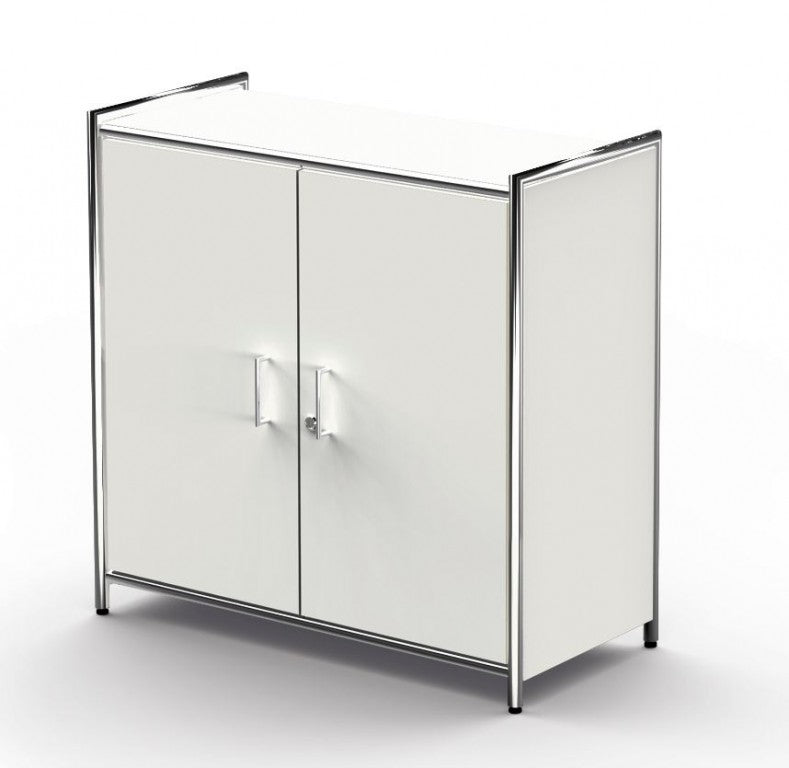 12244 ARTLINE Sideboard Aktenschrank 2OH Büroschrank Weiß