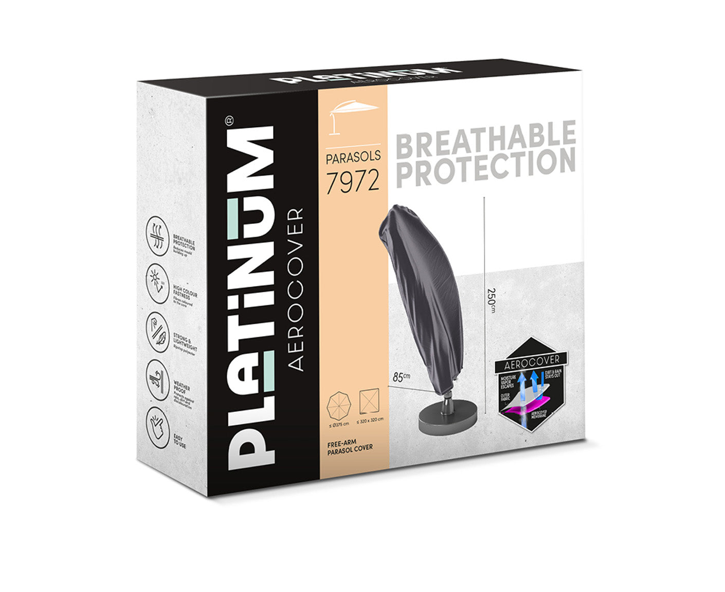 Platinum AEROCOVER Ampelsonnenschirm Abdeckhaube