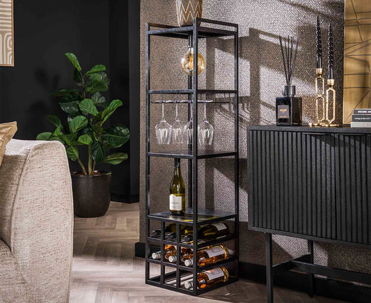 Weinregal-Lampe Decorate / Charcoal