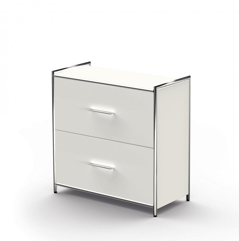 12246 ARTLINE Sideboard Aktenschrank 2OH Büroschrank Weiß