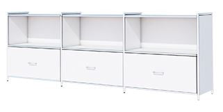 ARTLINE Sideboard Aktenschrank 2OH Büroschrank Weiß