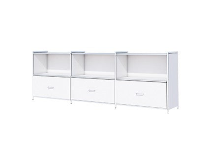 ARTLINE Sideboard Aktenschrank 2OH Büroschrank Weiß