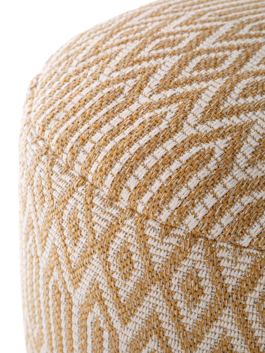 Pouf Ibiza 55x55x35 cm Gelb