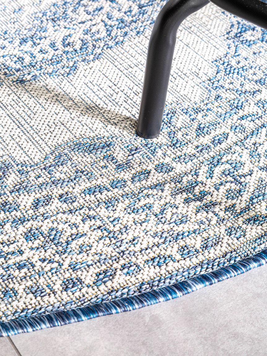 In- & Outdoor Teppich rund Cleo Blau