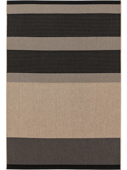 In- & Outdoor Teppich Naoto Beige / Schwarz