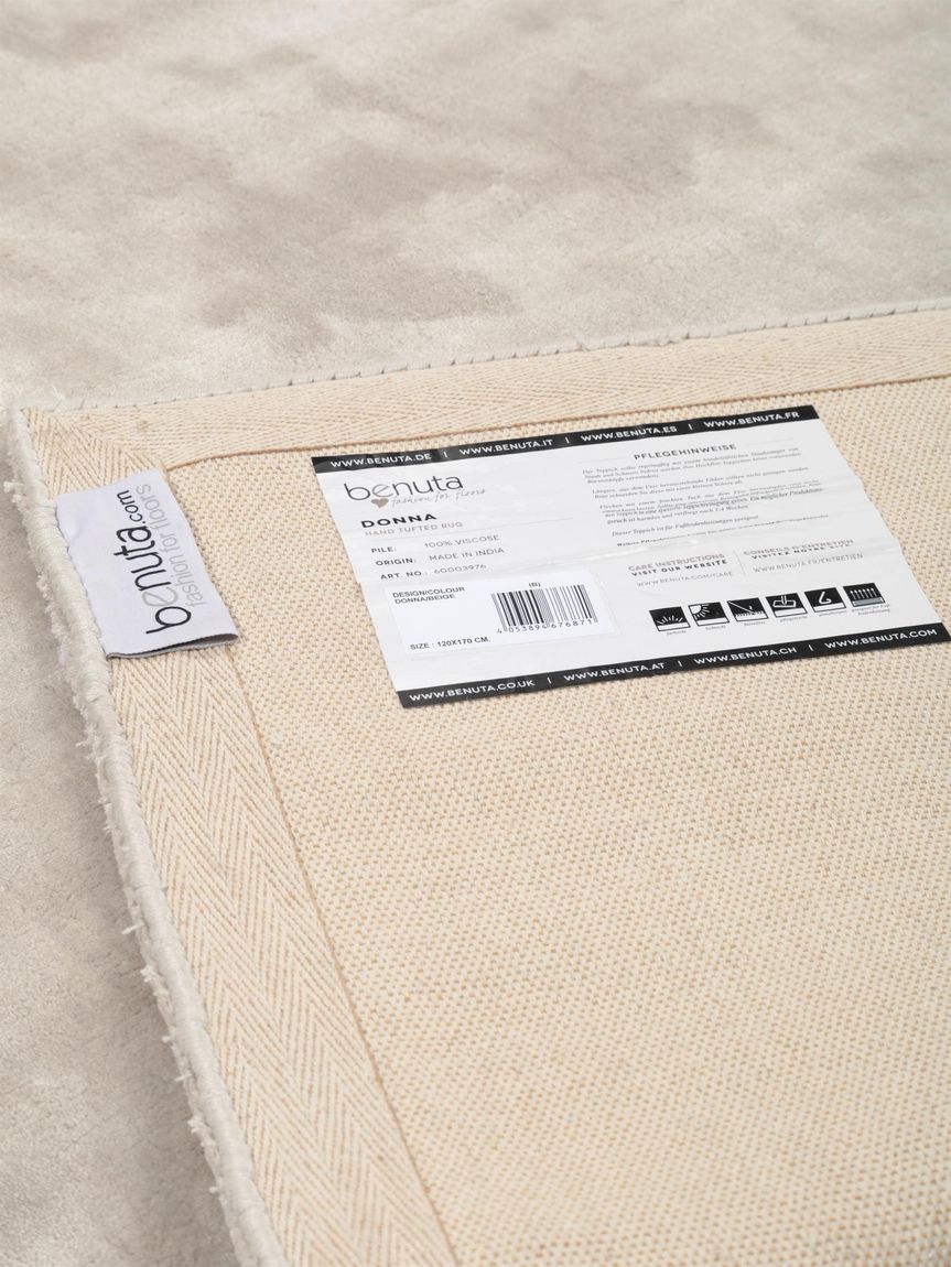 Viskoseteppich Donna 200x200 cm Creame
