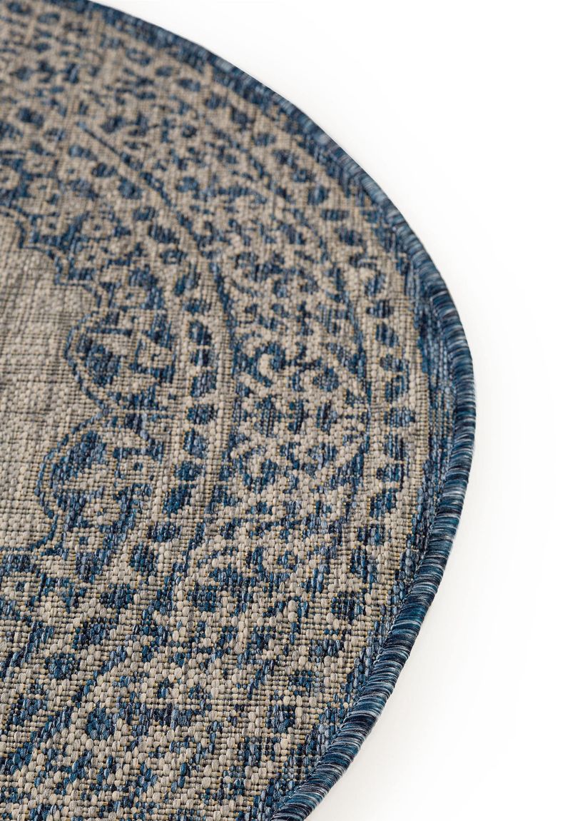 In- & Outdoor Teppich rund Cleo Blau