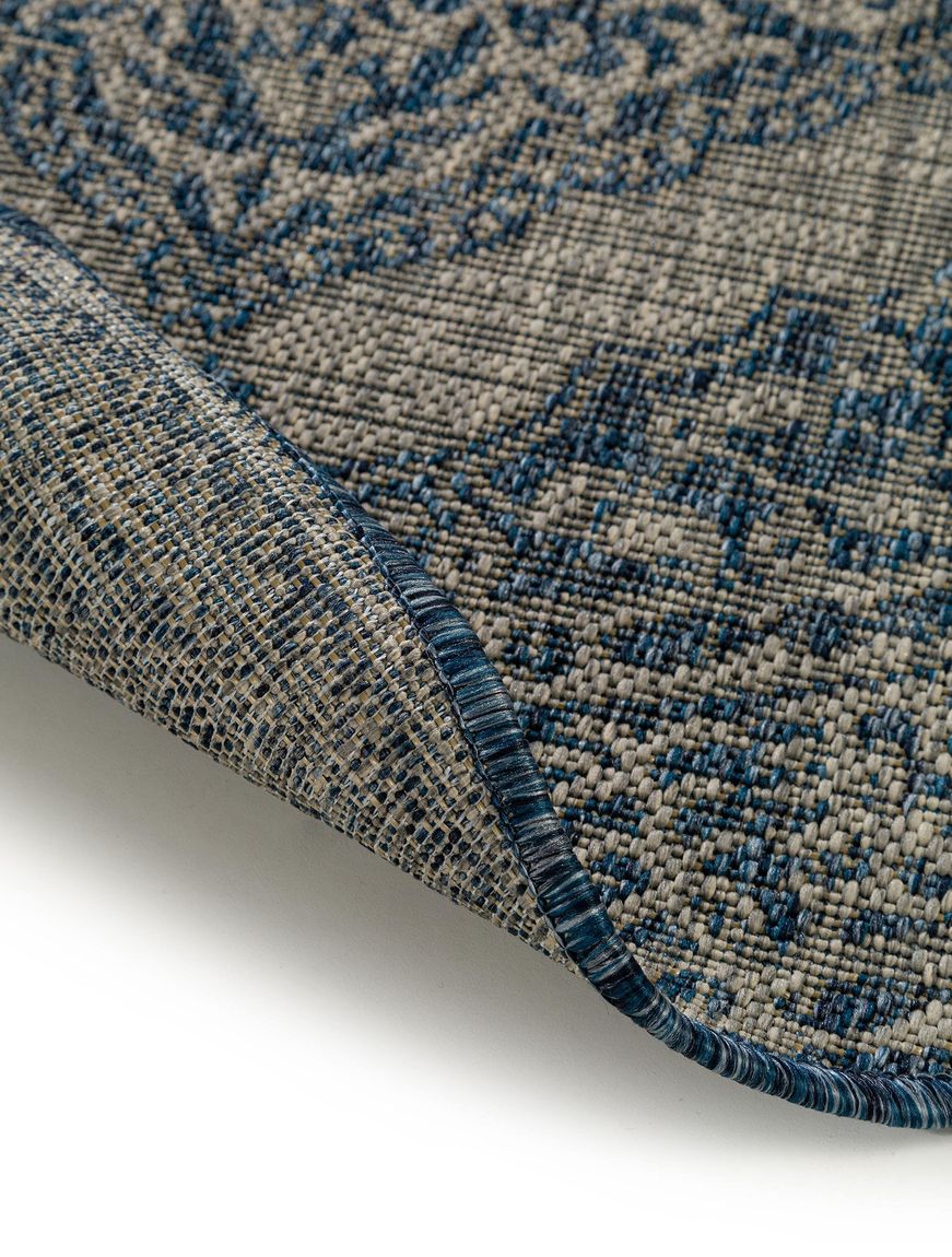 In- & Outdoor Teppich rund Cleo Blau