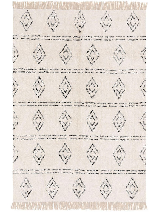 Waschbarer Baumwollteppich Naomi Creame