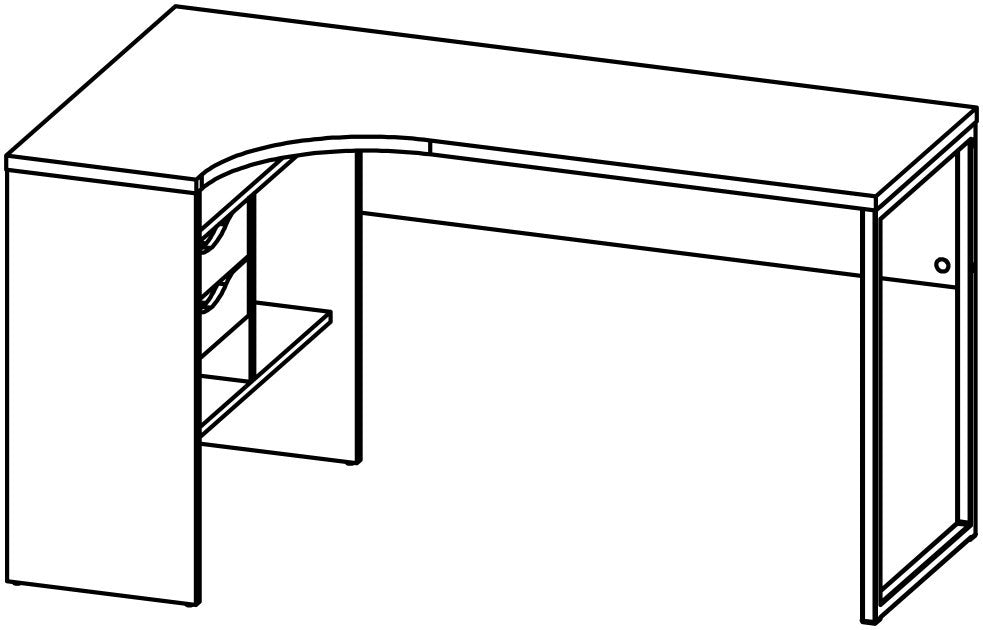 Tvilum Function Plus Computertisch Schreibtisch Bürotisch Büro Tisch Weiß / Trüffel