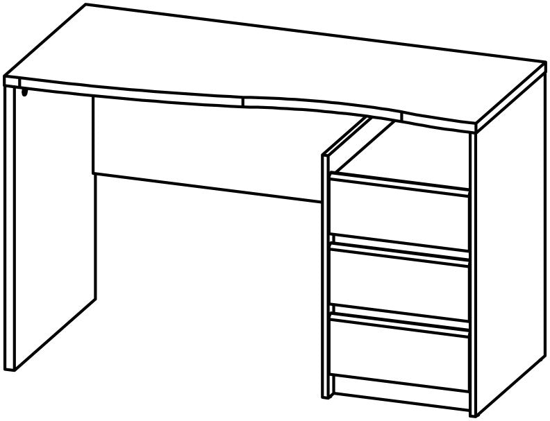 Tvilum Function Plus Computertisch Schreibtisch Bürotisch Büro Tisch Weiß / Eiche Struktur