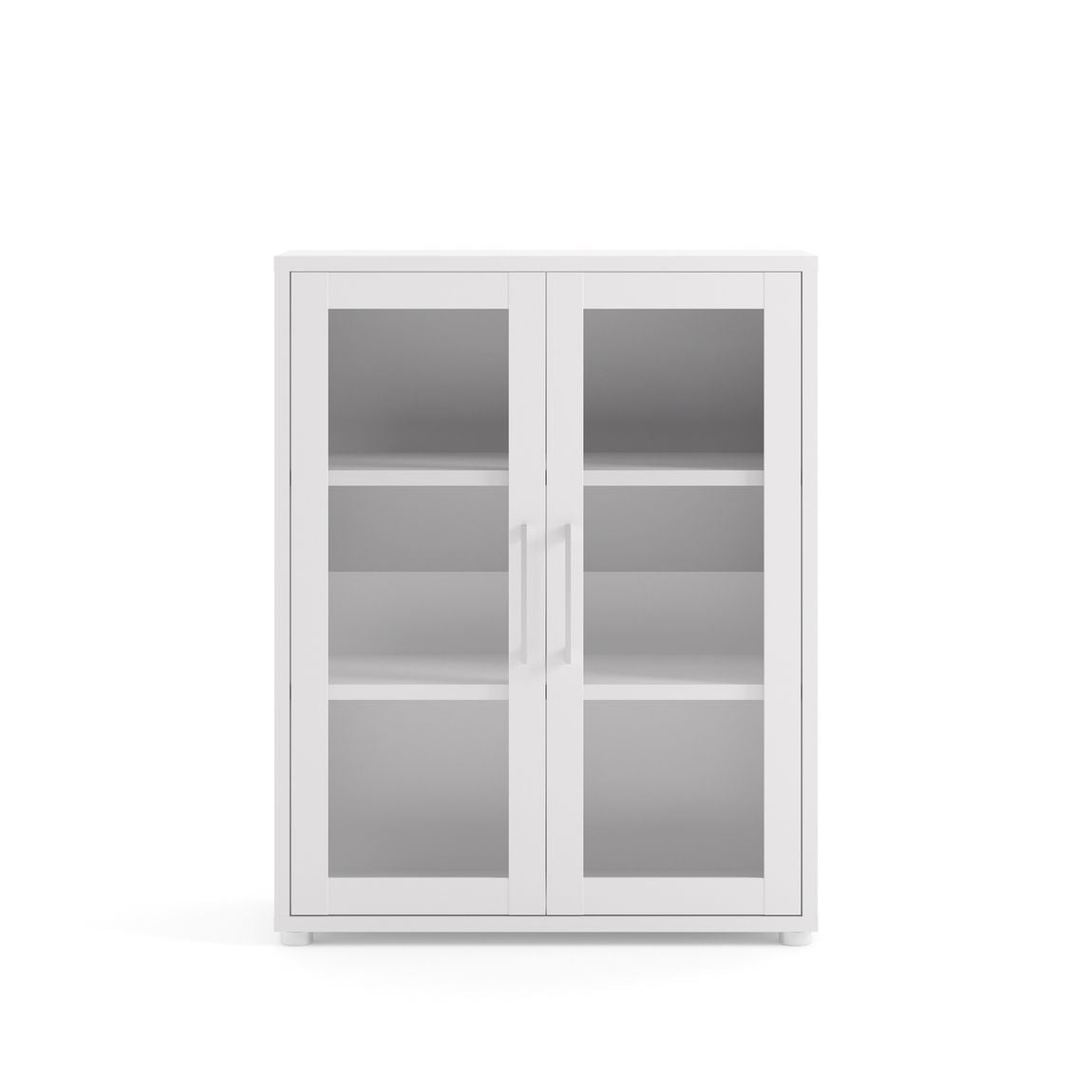 Prima Aktenschrank mit Glastüren 3 OH Weiß