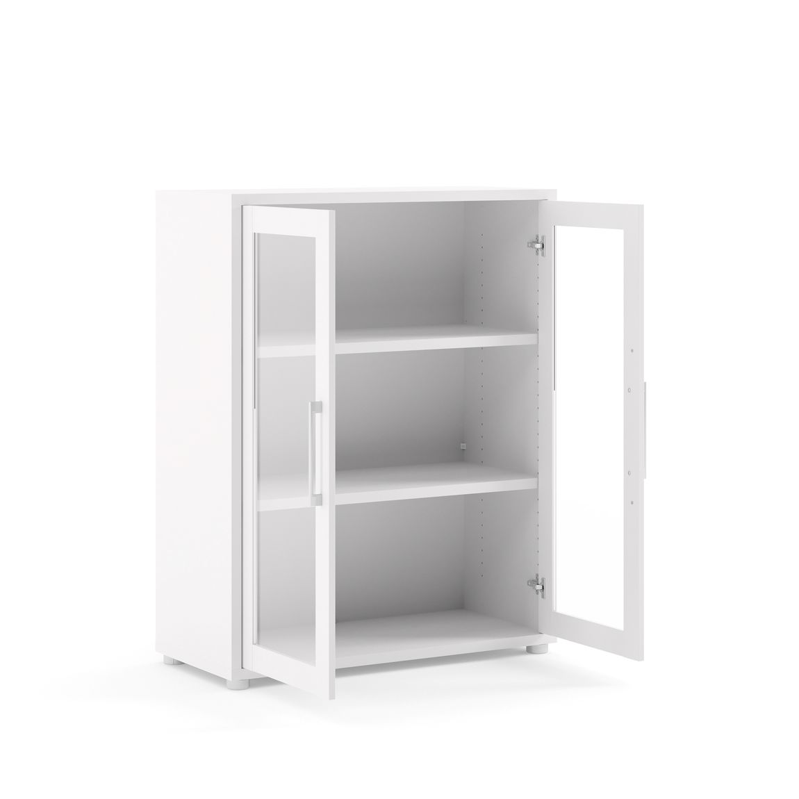 Prima Aktenschrank mit Glastüren 3 OH Weiß