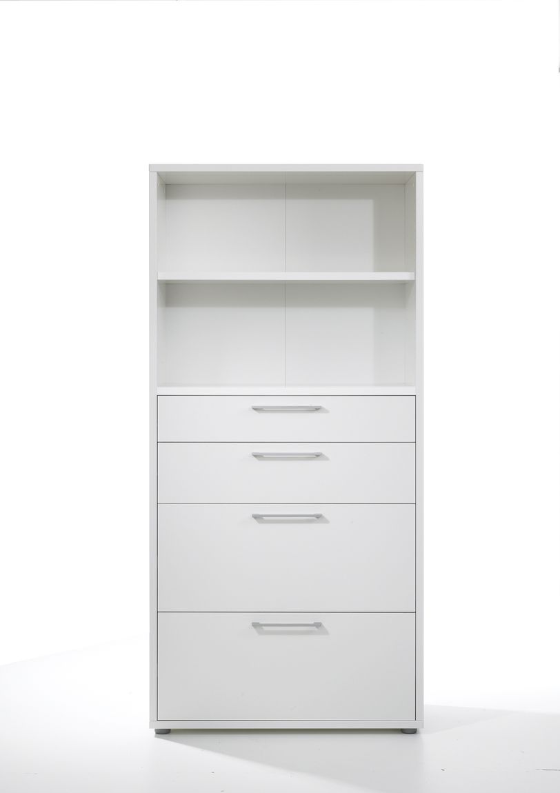 Prima Schrankwand 5 OH Weiß