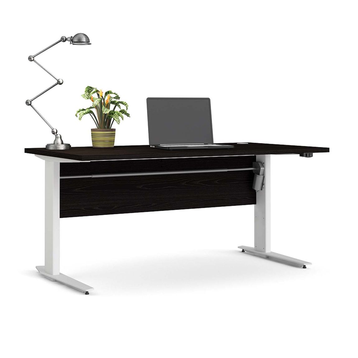 22273 Prima Schreibtisch elektrisch höhenverstellbar 150 x 80 cm Schwarz, Motortisch