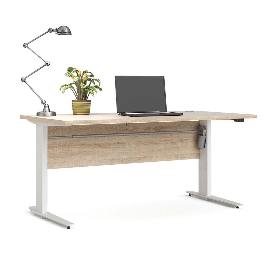 3937 Prima Schreibtisch elektrisch höhenverstellbar 150 x 80 cm Eiche Struktur, Motortisch