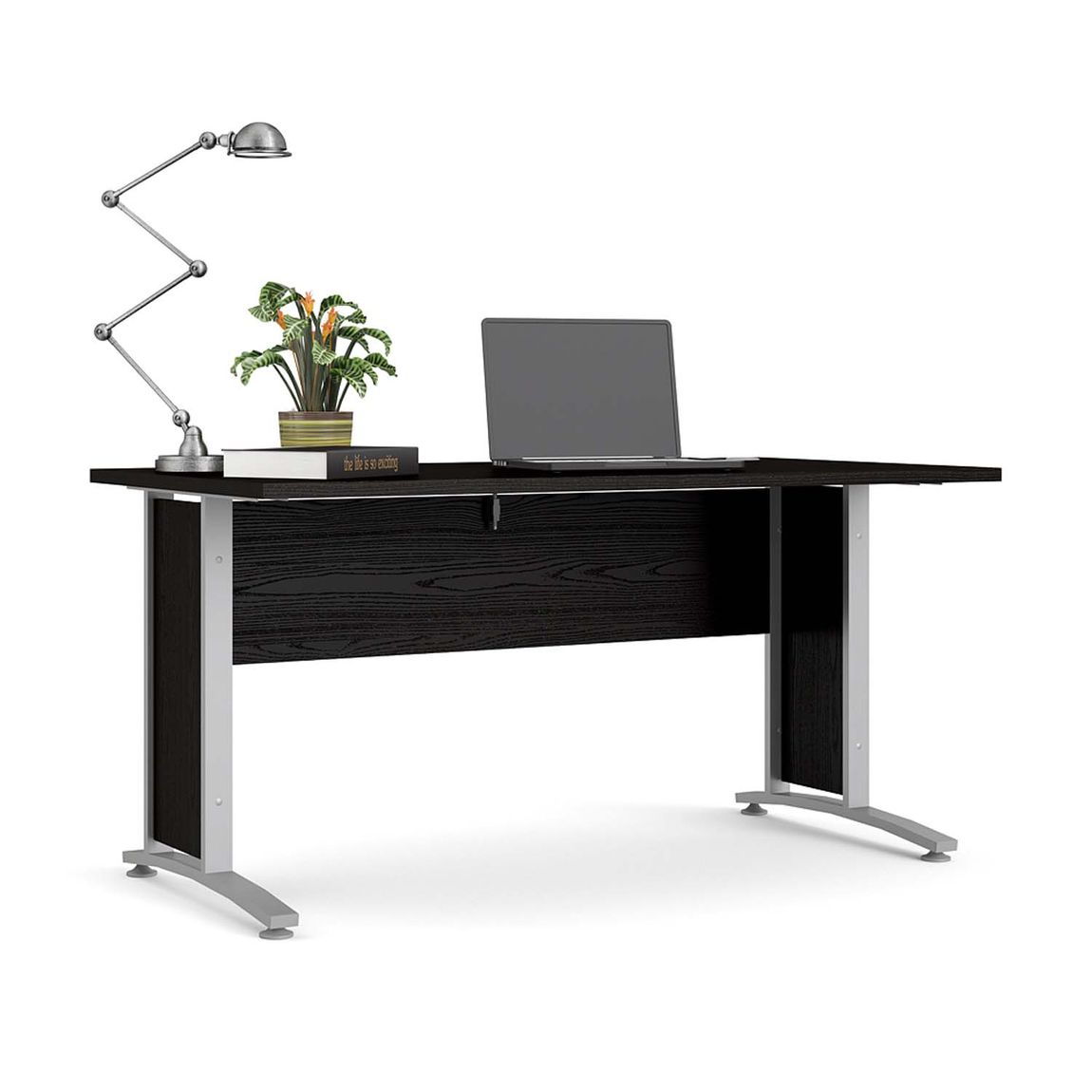 Prima Schreibtisch 150 x 80 cm Esche Schwarz