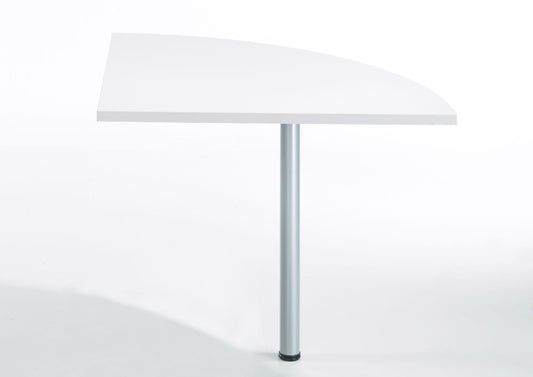8146 Prima Eckplatte mit Stützfuß Weiß