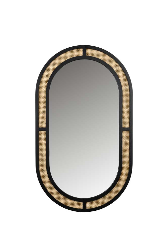 Wohnzimmerspiegel AIDA Oval Schwarz