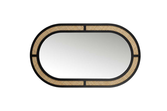 Wohnzimmerspiegel AIDA Oval Schwarz