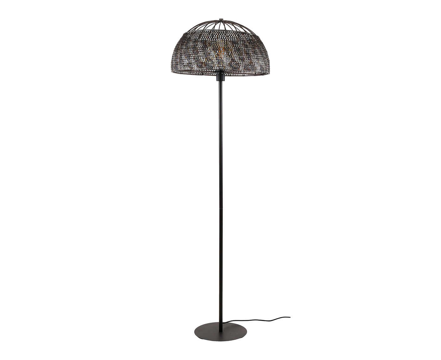 Stehlampe 50 cm Armor Open / Schwarz-Braun