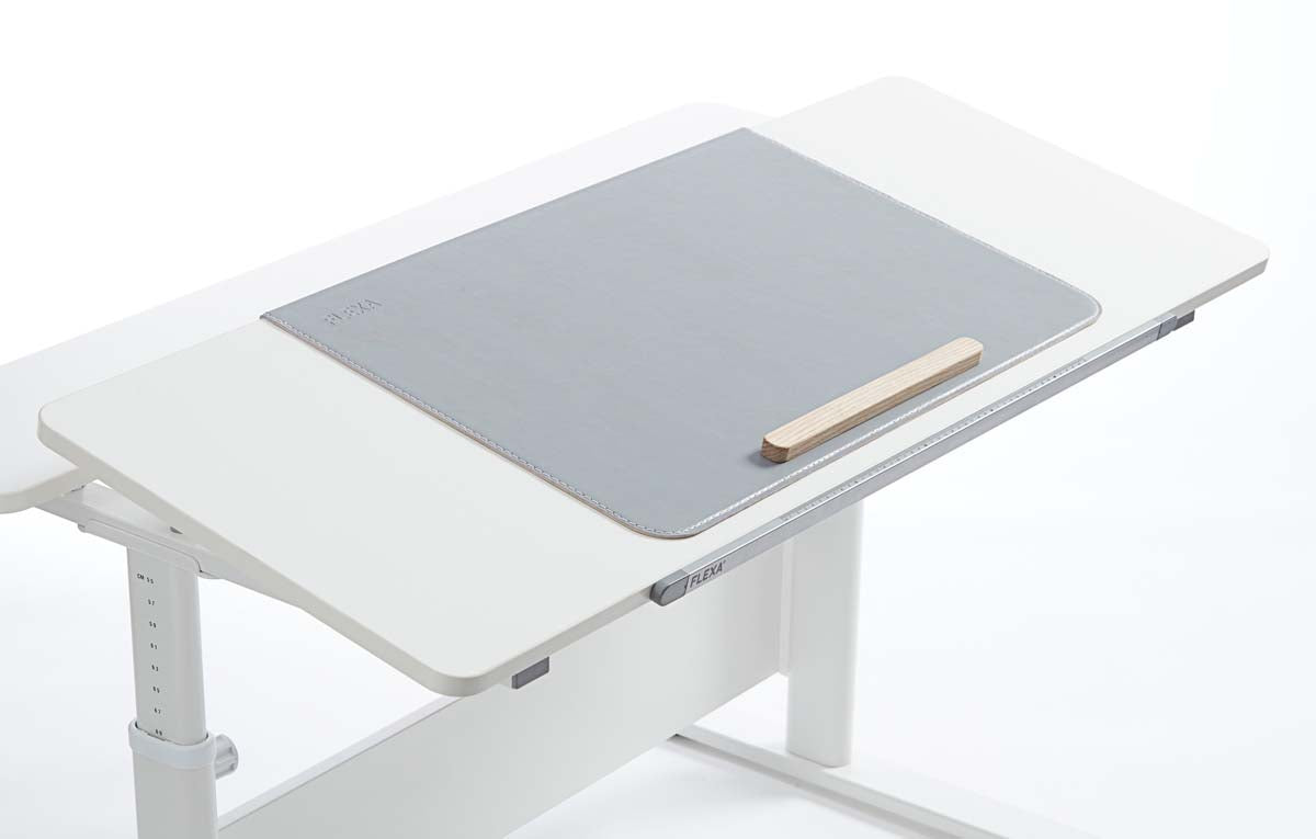 White Evo Kippbarer Schreibtisch 120x70 cm Weiß