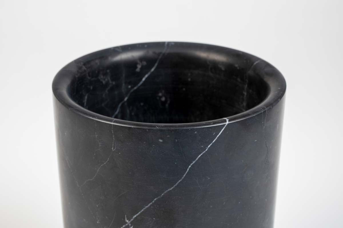 Fajen Vase Marmor Schwarz