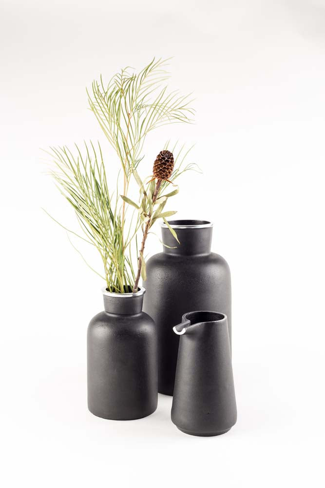 Farma 9-er Set Vase Ø11 cm Schwarz - Voelpe