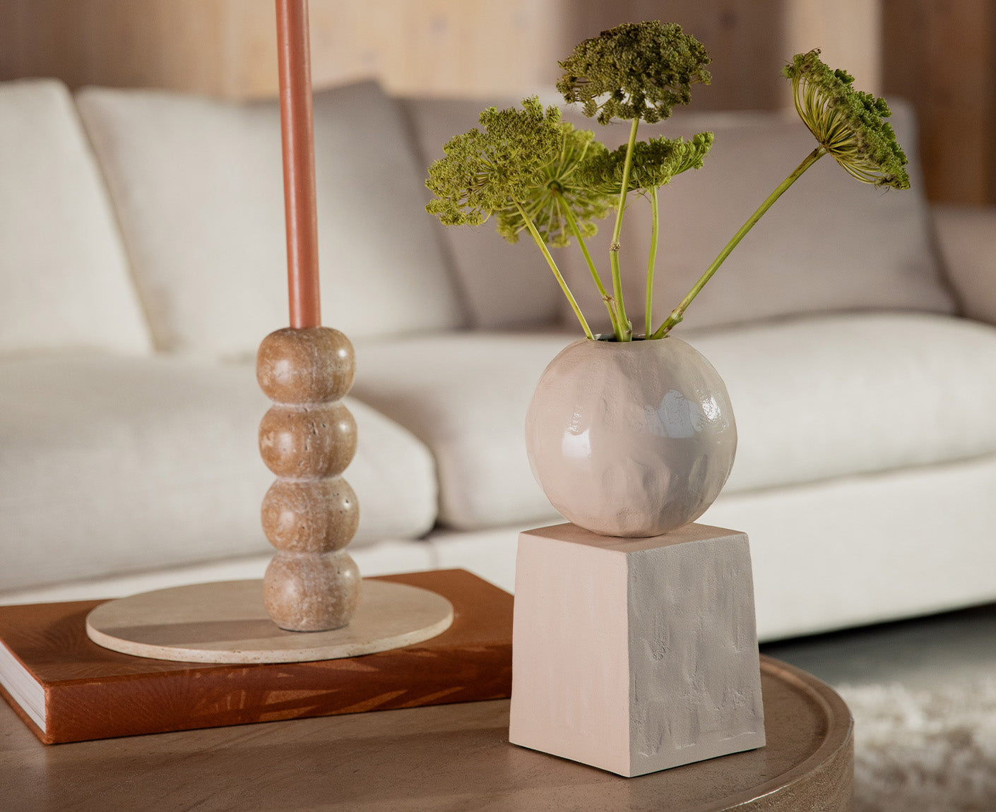 Crocus Vase Beige 4er Set