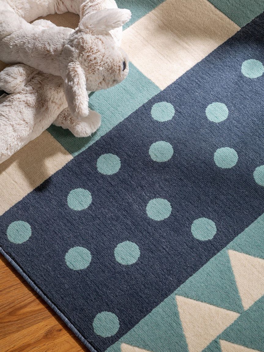 Kinderteppich Juno Bunt / Blau