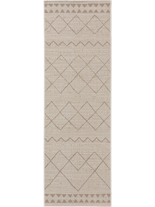 In- & Outdoor Läufer Metro 80x240 cm Creame / Beige - Voelpe