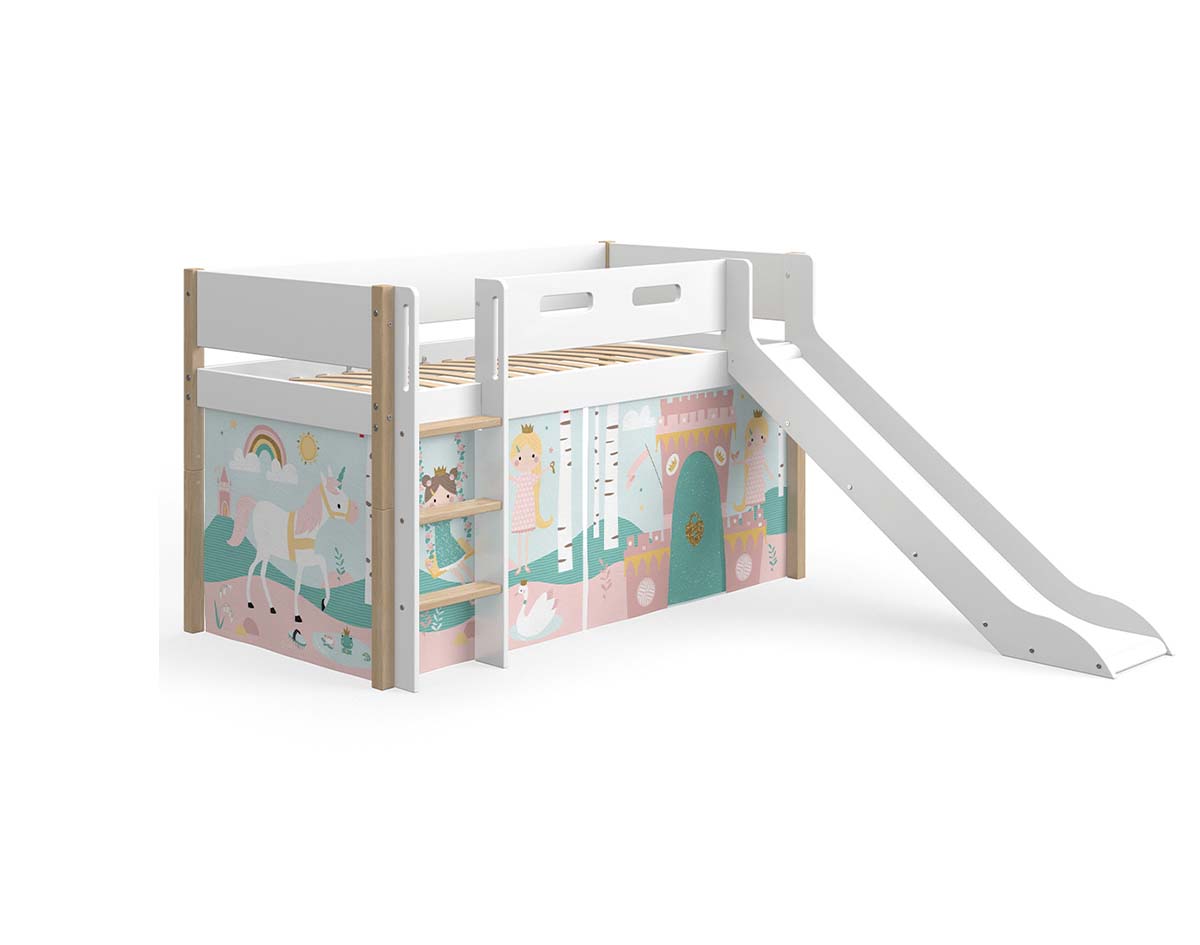 [Paket] Spielvorhang Kleine Prinzessin, 3 Teile für 190-200x90 cm Bett