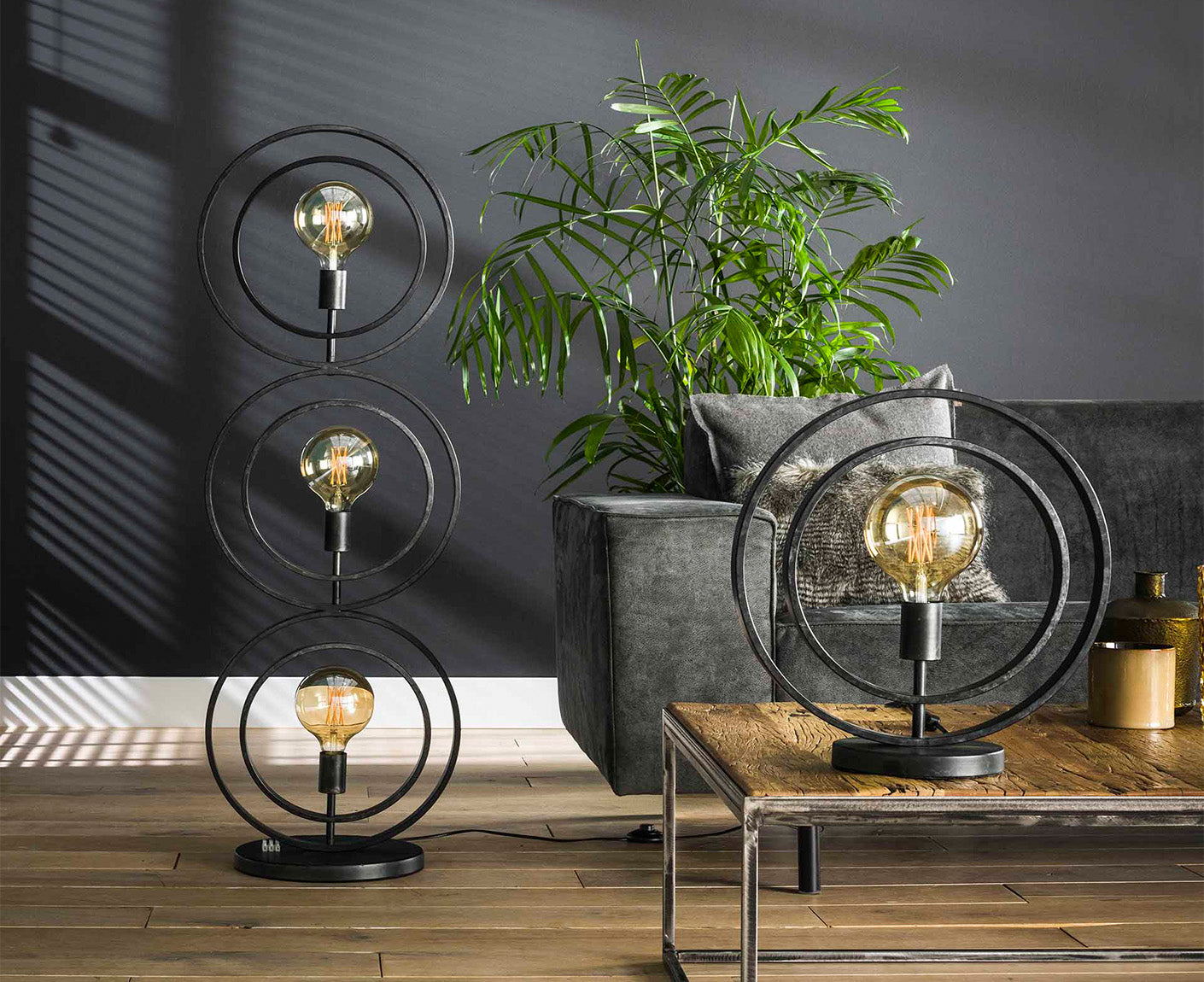 Tischlampe 1L Turn Around Charcoal