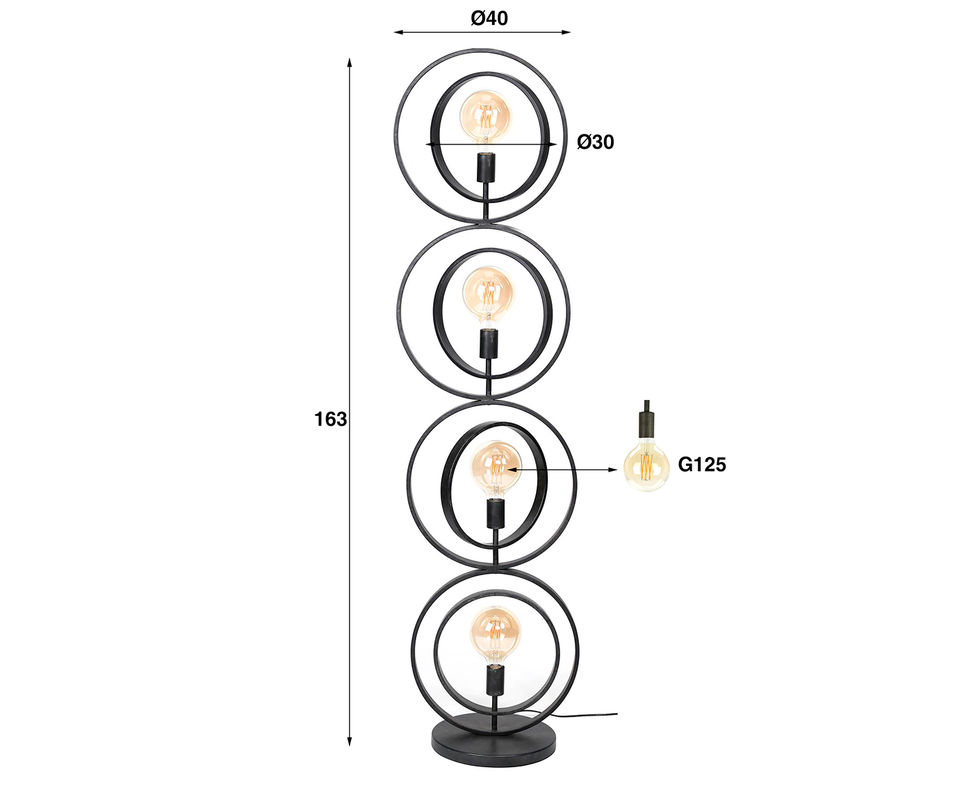 Stehlampe 4L Turn Around XL Charcoal