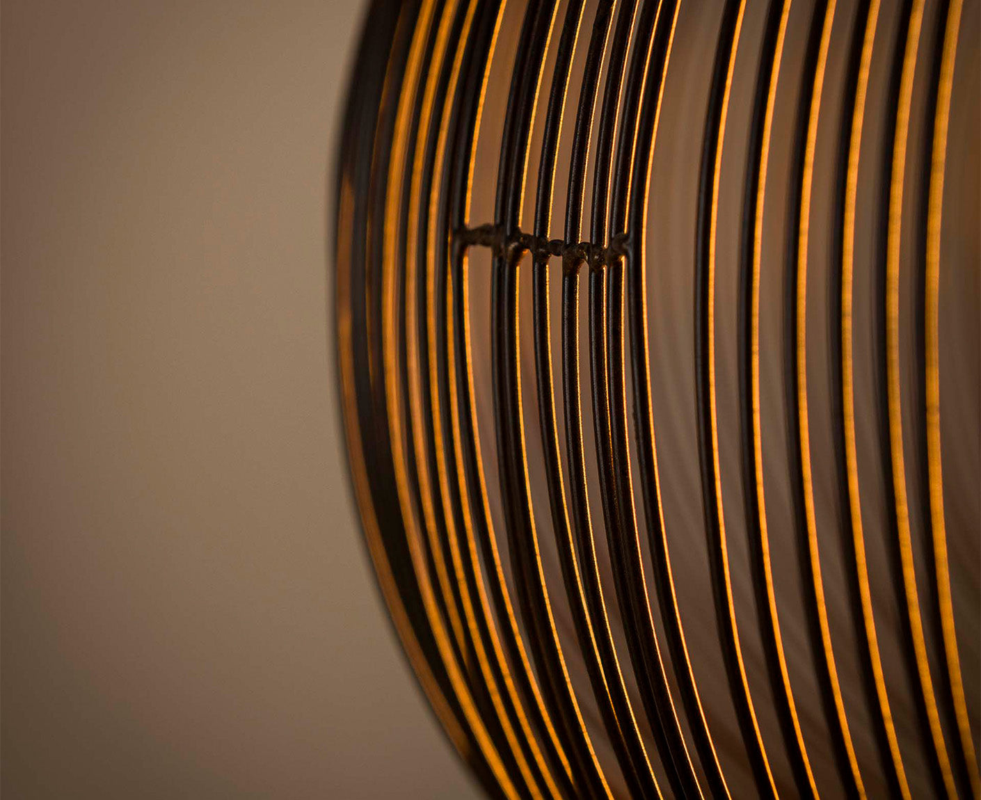 Hängelampe 70 cm Copper Twist / Schwarz Nickel