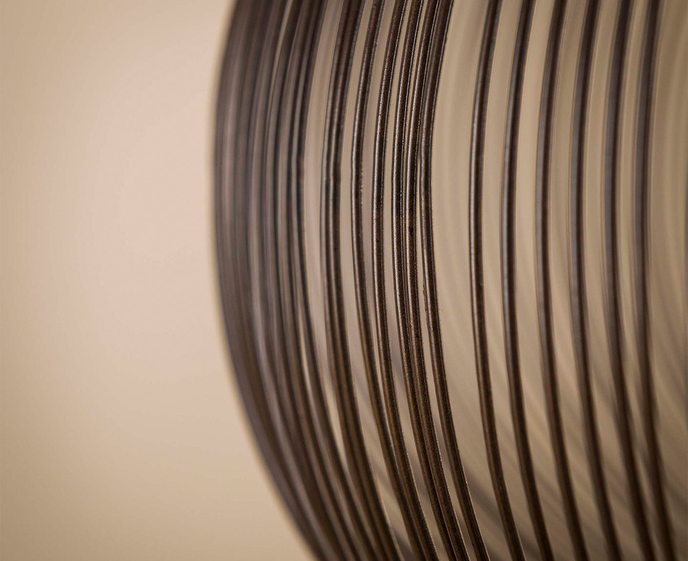 Hängelampe 70 cm Copper Twist / Schwarz Nickel