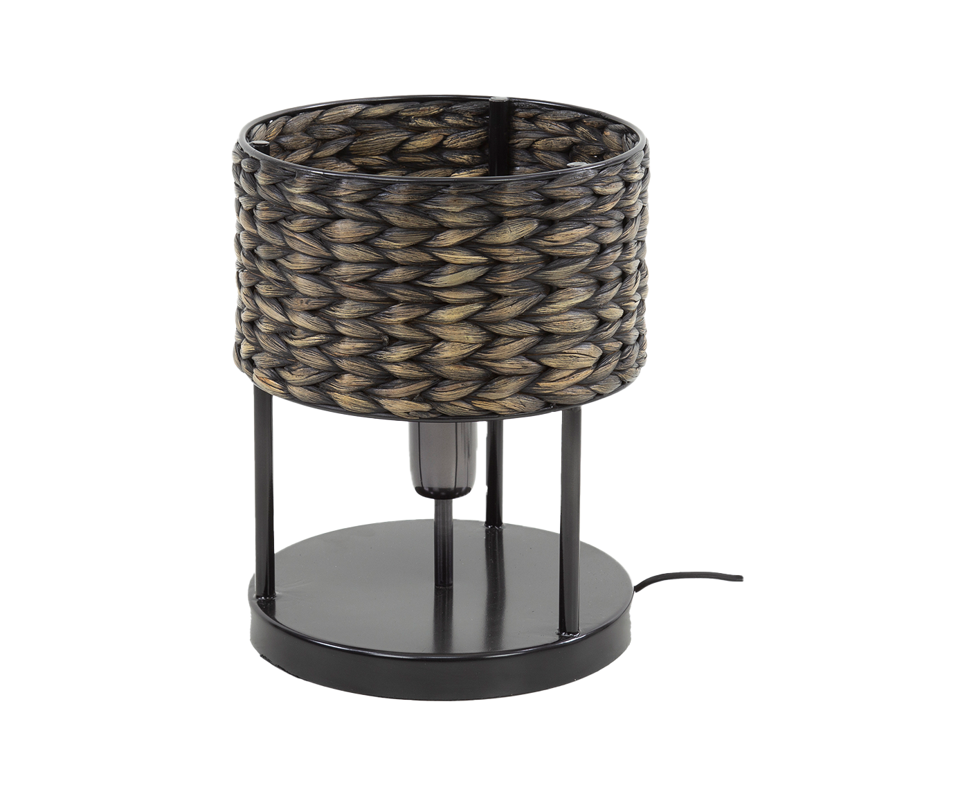 Tischlampe 1L Tower Wasserhyazinthe / Schwarz Nickel