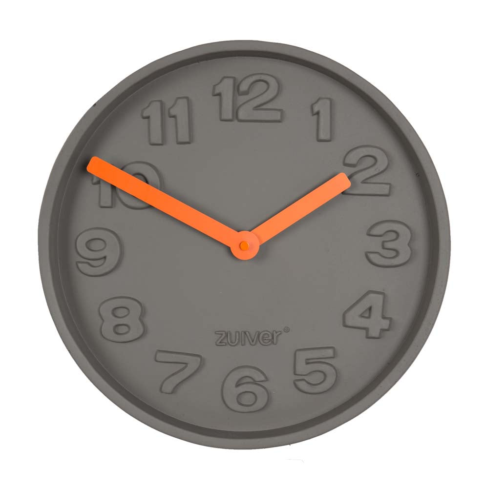 Concrete Time 2-er Set Uhren Ø31,6 cm Orange - Voelpe